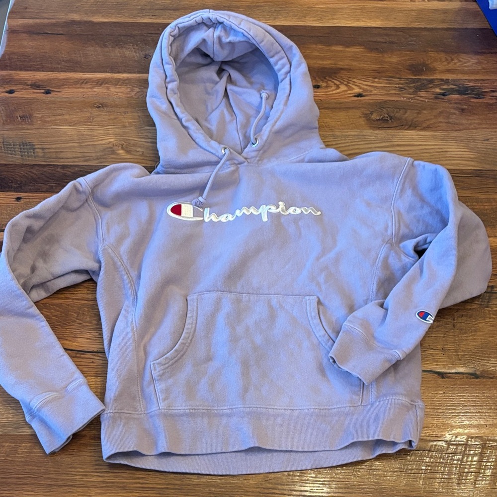 Champion Lavender Hoodie with Logo girls size medium